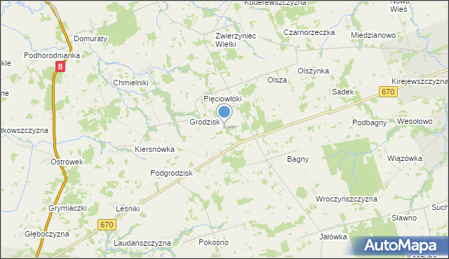 mapa Kolonia Lewki, Kolonia Lewki na mapie Targeo